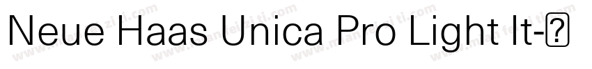 Neue Haas Unica Pro Light It字体转换